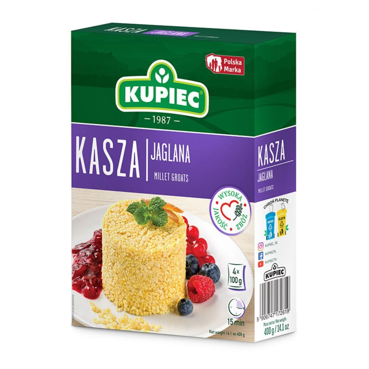 Kasza jaglana, saszetki, Kupiec
