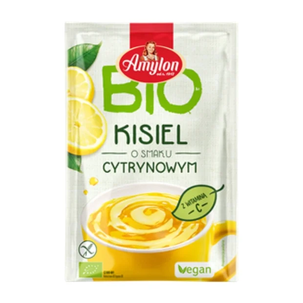 Kisiel instant o smaku cytrynowym bezglutenowy Bio, 30 g, Amylon