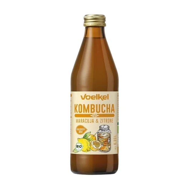 Kombucha marakuja-cytryna Bio, 330 ml, Voelkel