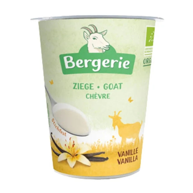 Kozi jogurt o smaku waniliowym Bio, 125 g, Bergerie