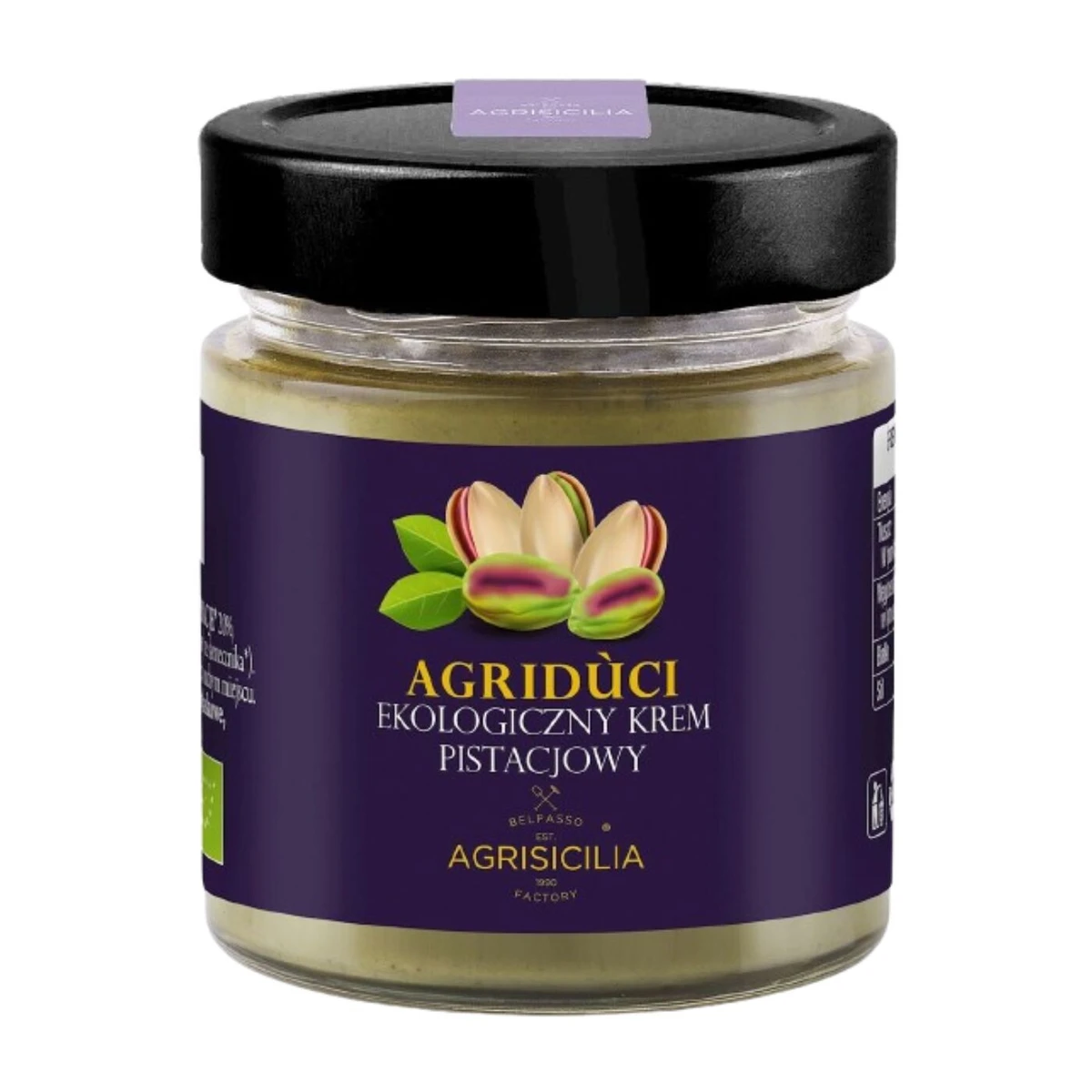 Krem pistacjowy 20% Bio, Agrisicilia