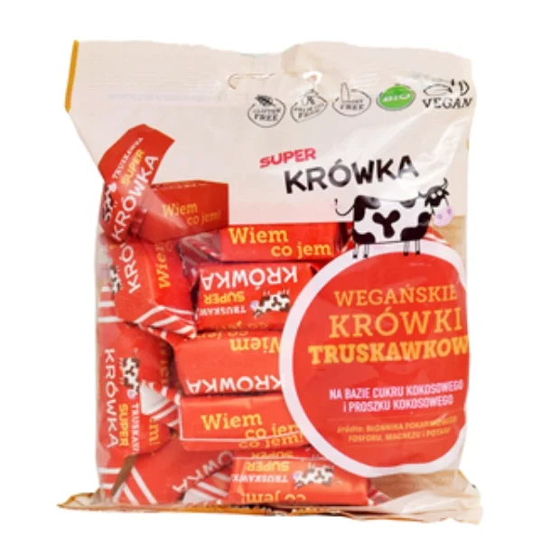 Krówki truskawkowe bezmleczne bezglutenowe Bio, 150 g, Me Gusto