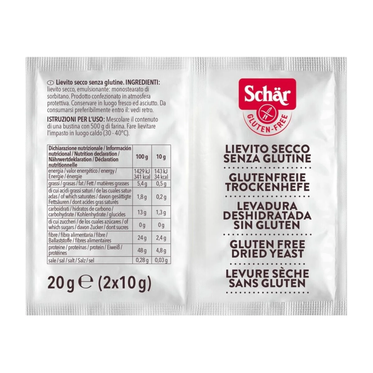 Lievito – drożdże suche, bezglutenowe, Schär