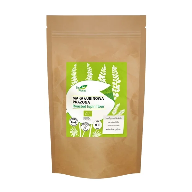 Mąka łubinowa prażona Bio, 500 g, Bio Planet