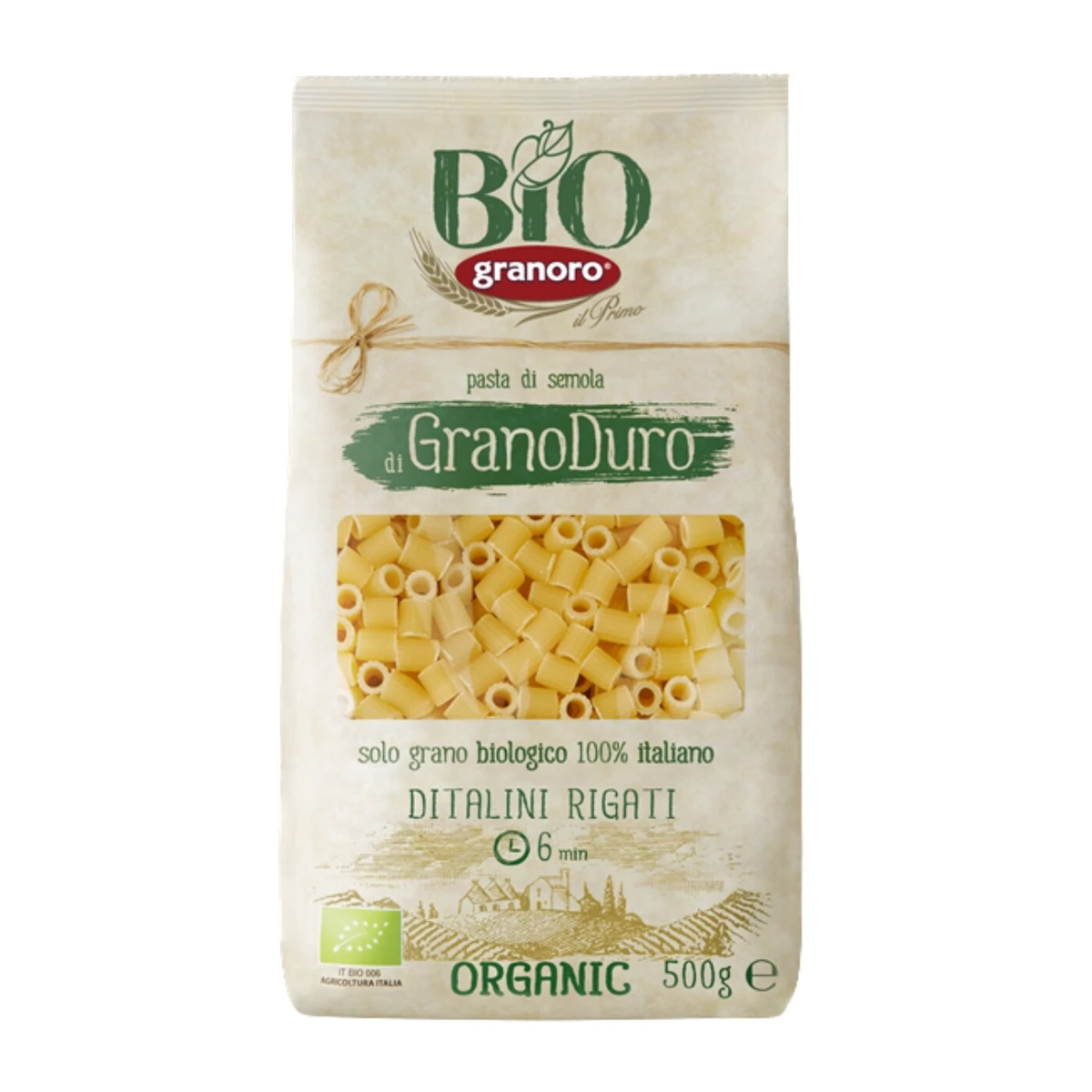 Makaron ditalini rigati Bio, Granoro
