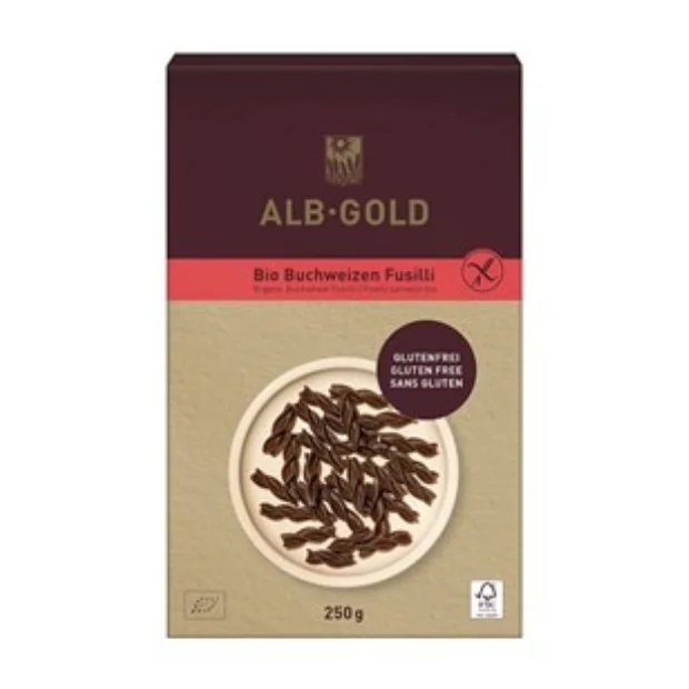 Makaron gryczany świderki bezglutenowy Bio, 250 g, Alb Gold