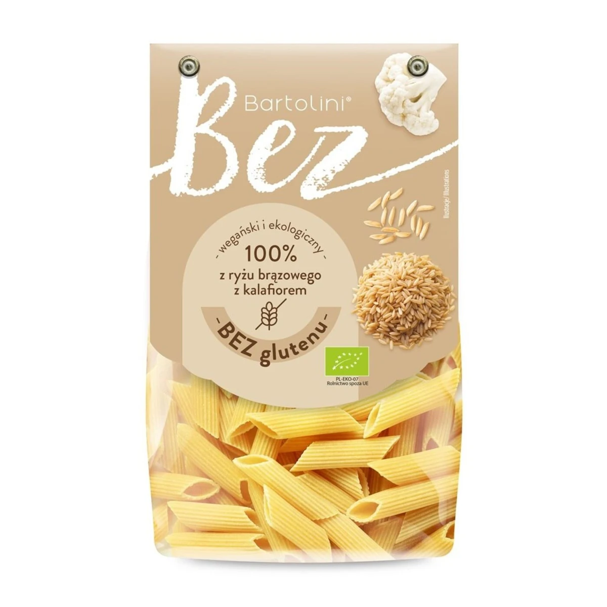 Makaron z brązowego ryżu z kalafiorem Bio, Bartolini