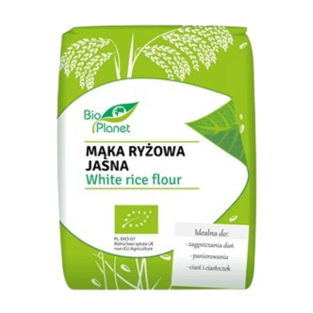 Mąka ryżowa jasna Bio, 1 kg, Bio Planet   