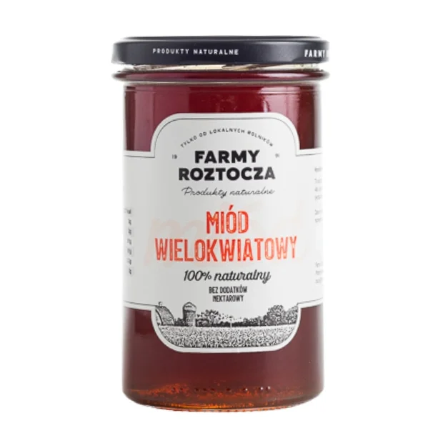Miód wielokwiatowy, 700 g, Farmy Roztocza