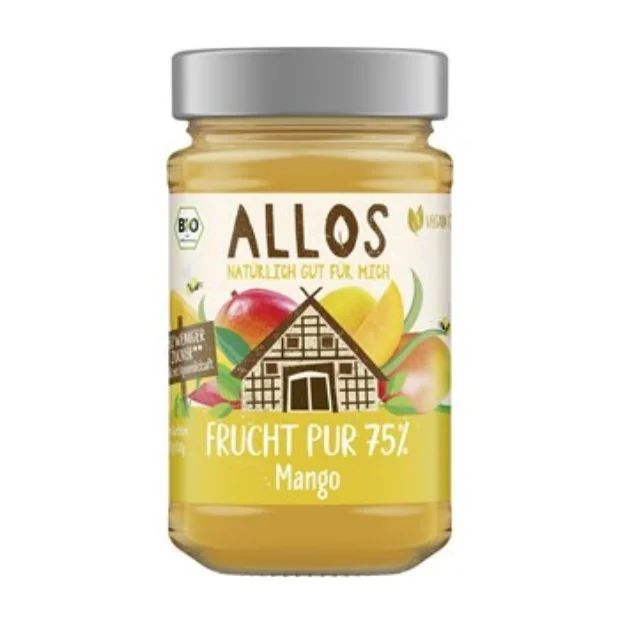 Mus z mango 75 % owoców Bio, 250 g, Allos