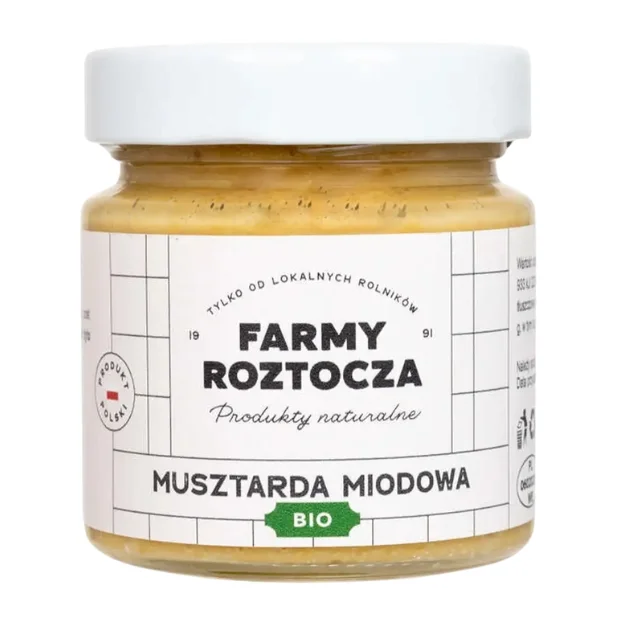 Musztarda miodowa Bio, 220 g, Farmy Roztocza