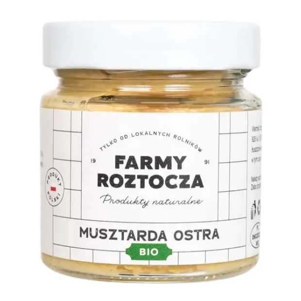 Musztarda ostra Bio, 210 g, Farmy Roztocza