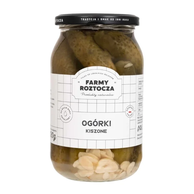 Ogórki kiszone, 900 ml, Farmy Roztocza