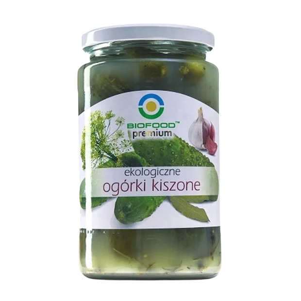 Ogórki kiszone Bio, 700 g, Biofood