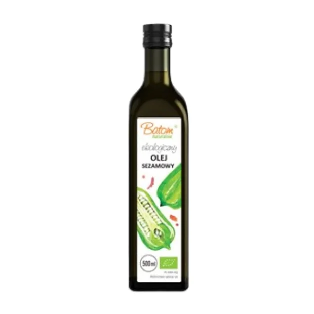 Olej sezamowy tłoczony na zimno Bio, 500 ml, Batom