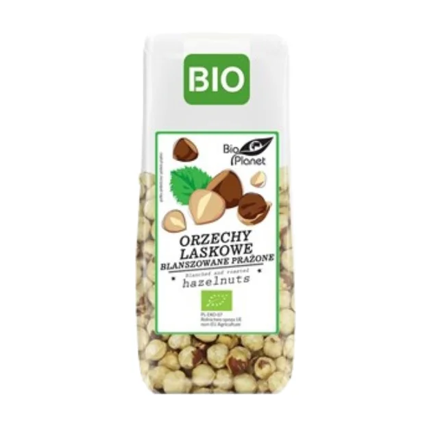 Orzechy laskowe blanszowane prażone Bio, 100 g, Bio Planet