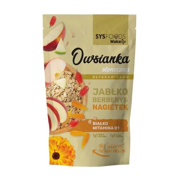 Owsianka Słoneczna z jabłkiem, berberysem i nagietkiem, 350 g, Dania Babci Zosi