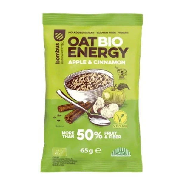Owsianka jabłko - cynamon bez glutenu Bio, 65 g, Bombus