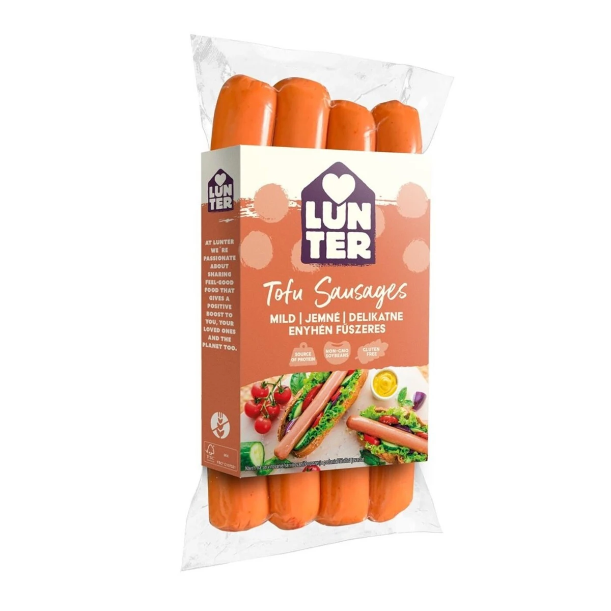 Parówki delikatne z tofu, Lunter 