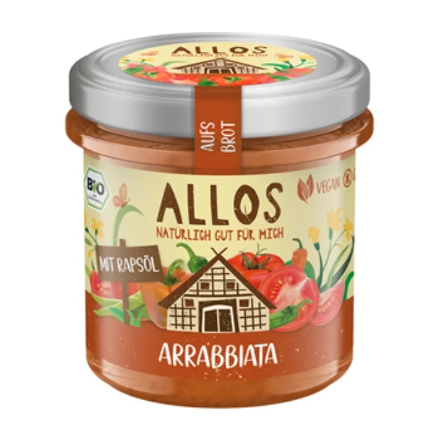 Pasta kremowa arrabbiata bezglutenowa Bio, 140 g, Allos