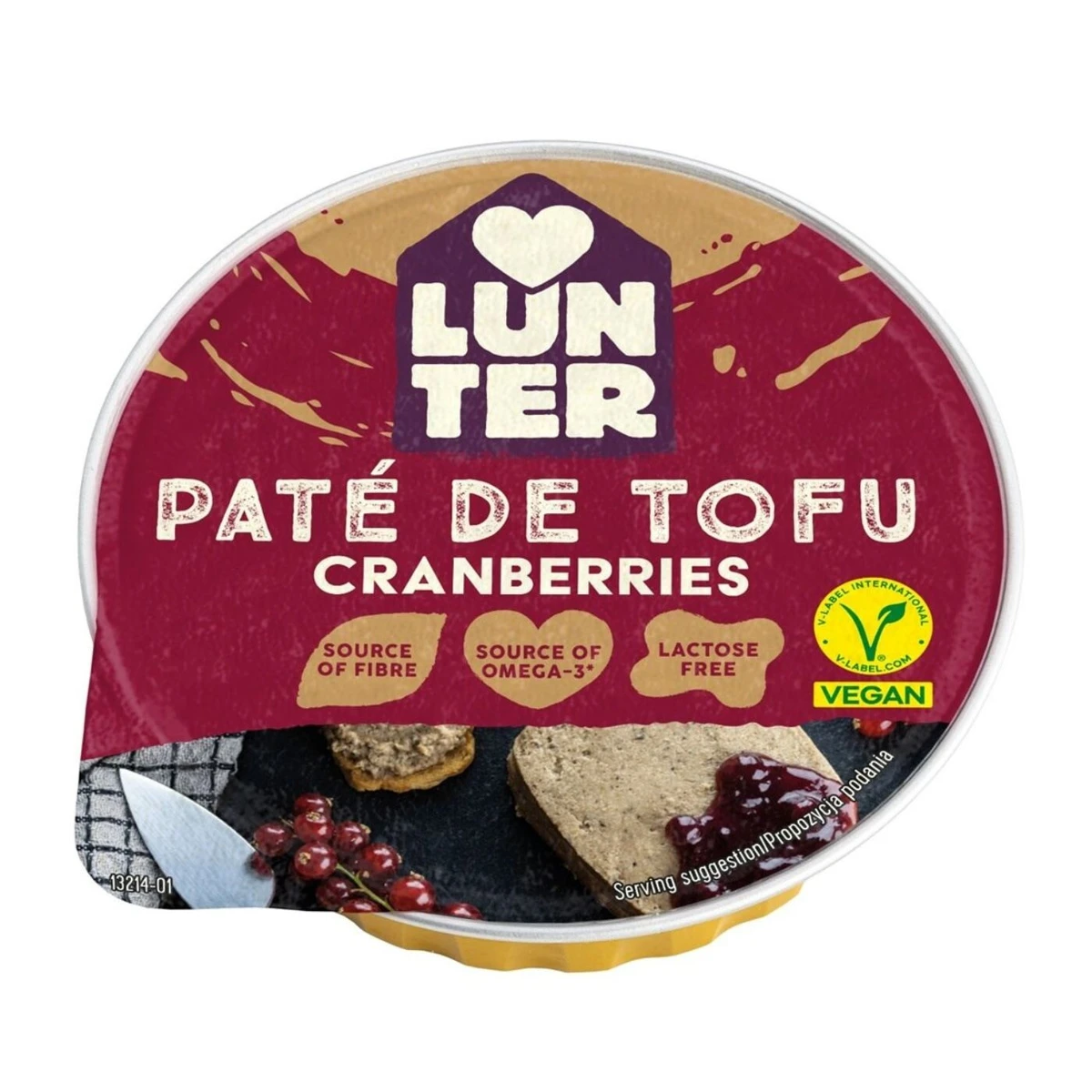 Pasta pasztet z żurawiną, 75 g, Lunter 