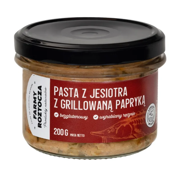 Pasta z jesiotra z grilowaną papryką, 200 g, Farmy Roztocza