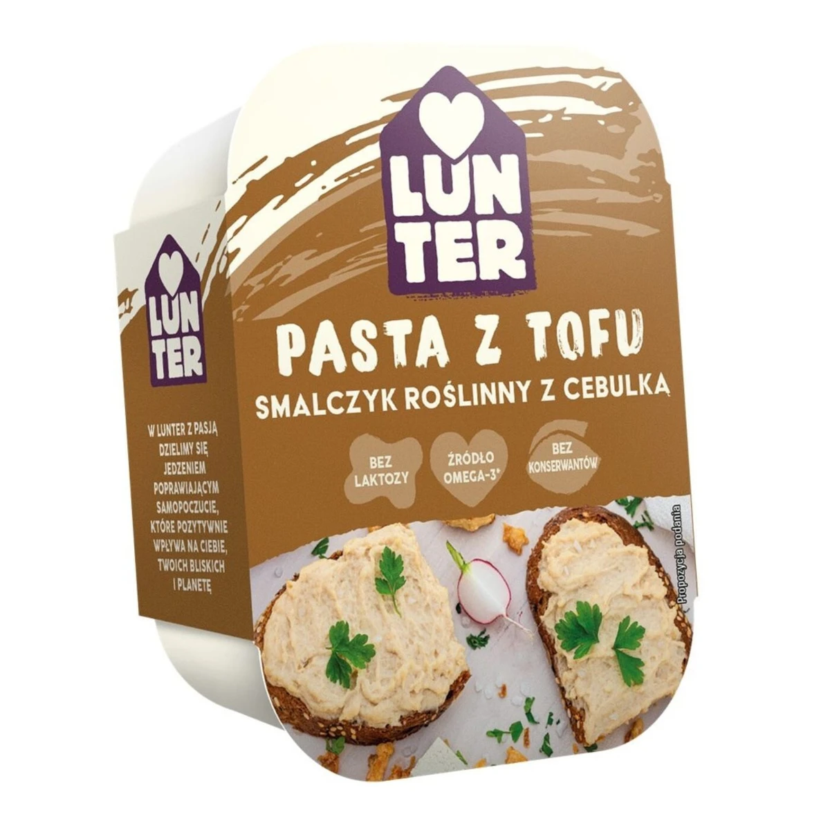 Pasta z tofu smalczyk z cebulką, Lunter 