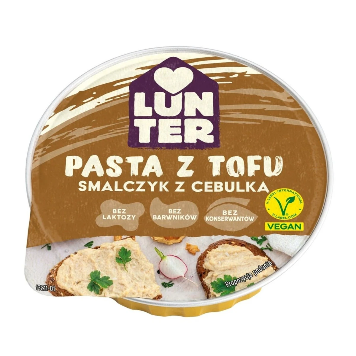 Pasta z tofu smalczyk z cebulką, 75 g, Lunter 