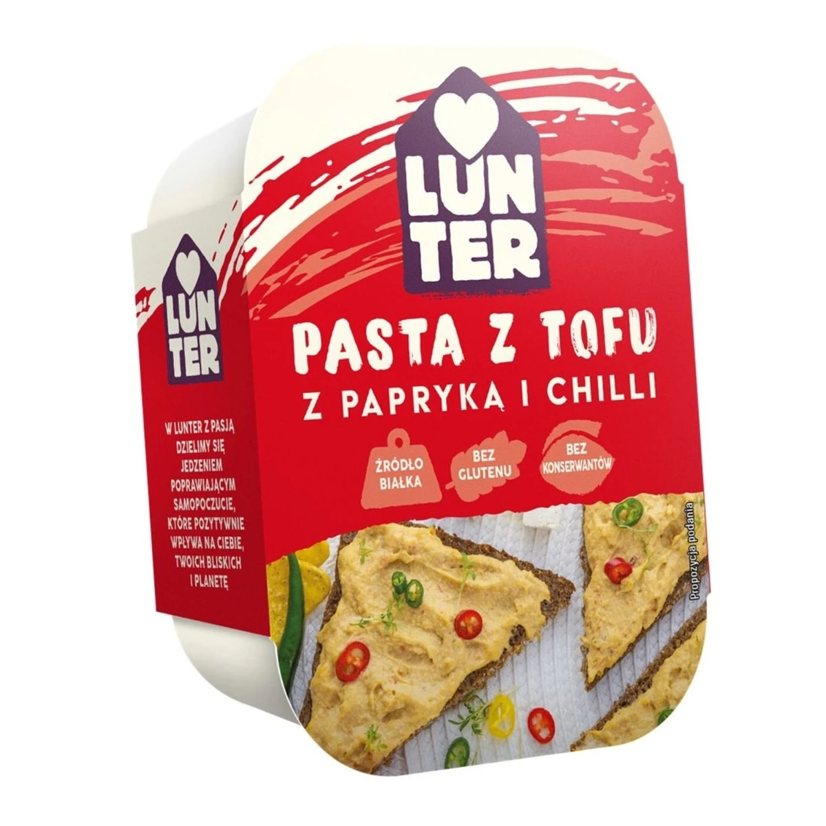 Pasta z tofu z papryką i chilli, Lunter 