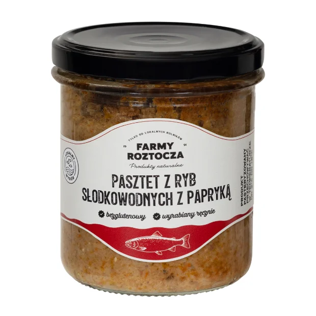 Pasztet z ryb słodkowodnych z papryką, 270 g, Farmy Roztocza
