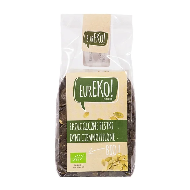 Pestki dyni ciemnozielone Bio, 150 g, Eureko