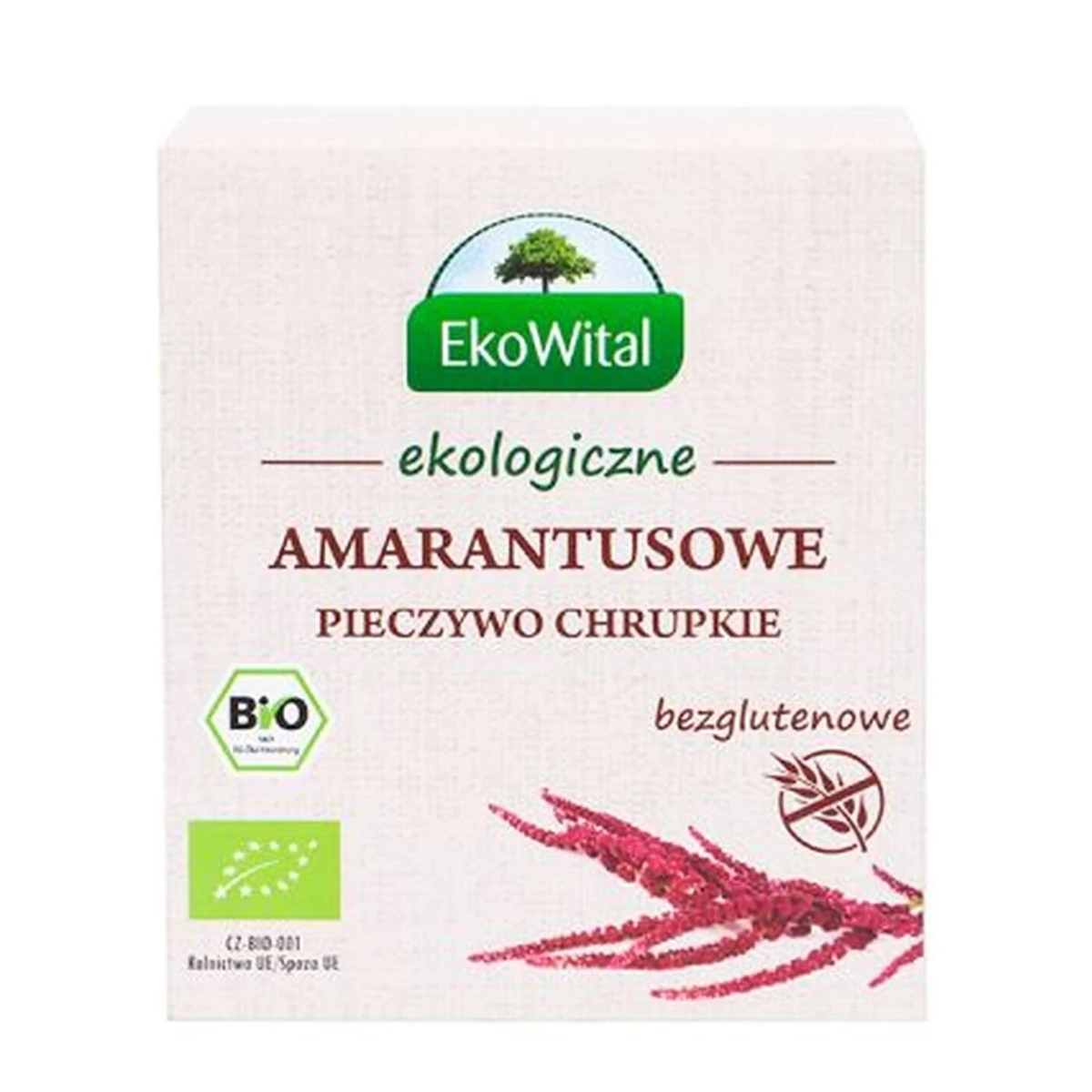 Pieczywo chrupkie z amarantusem bezglutenowe Bio, EkoWital