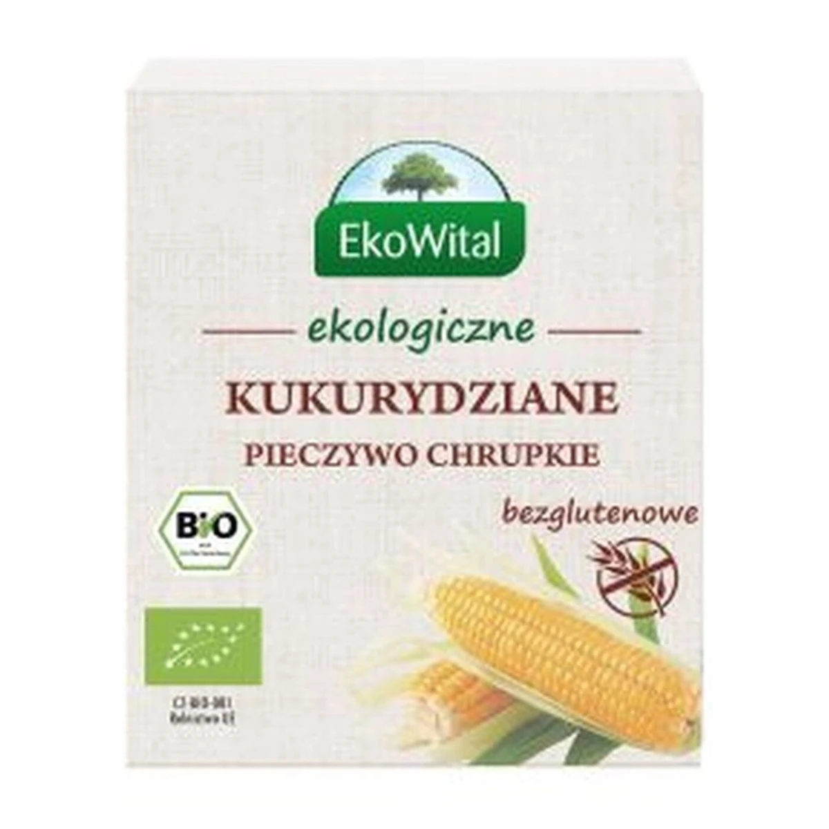 Pieczywo chrupkie kukurydziane bezglutenowe Bio, EkoWital