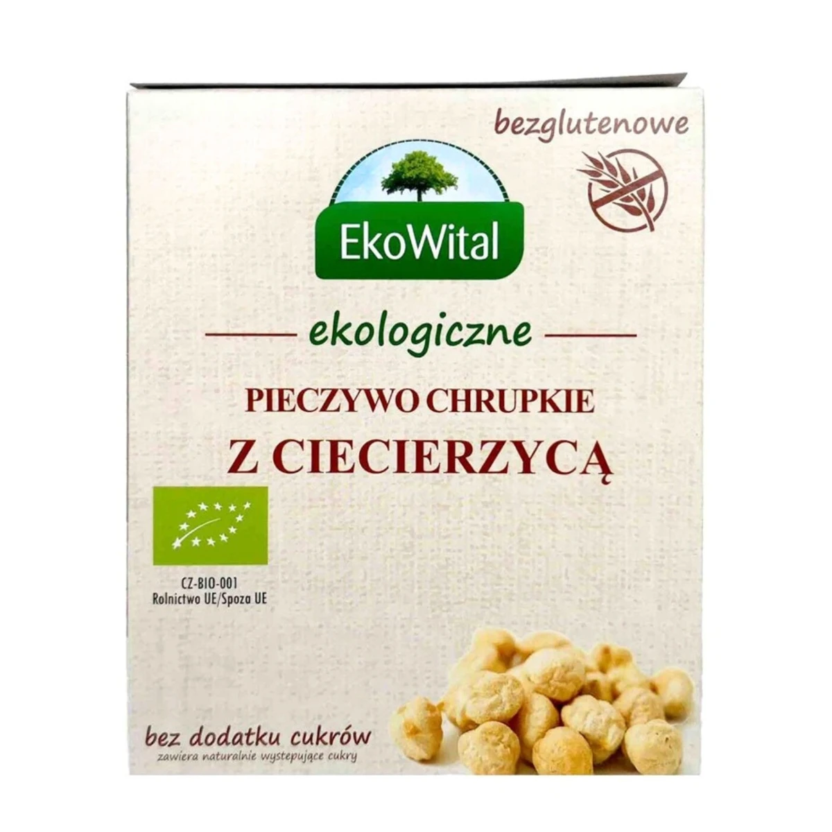 Pieczywo chrupkie z ciecierzycą bezglutenowe Bio, EkoWital