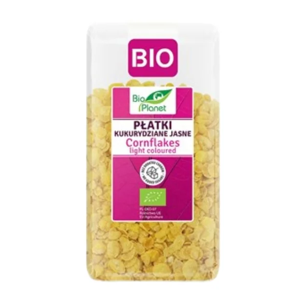 Płatki kukurydziane jasne bez dodatku cukrów Bio, 250 g, Bio Planet