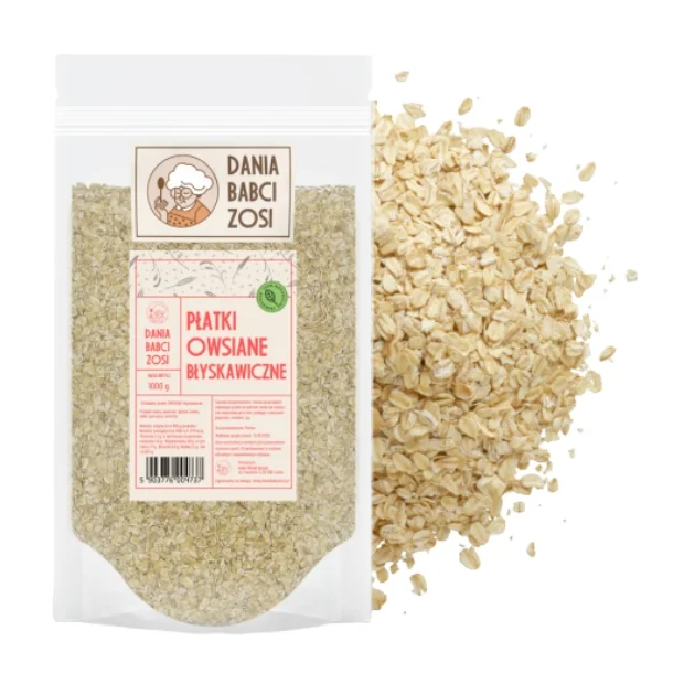 Płatki owsiane błyskawiczne, 1 kg, Dania Babci Zosi