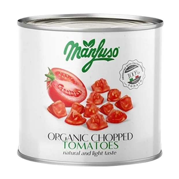 Pomidory w kawałkach Bio, 2,5 kg, Manfuso