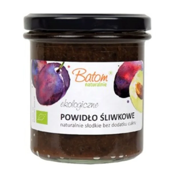 Powidła śliwkowe bez dodatku cukrów Bio, 340 g, Batom