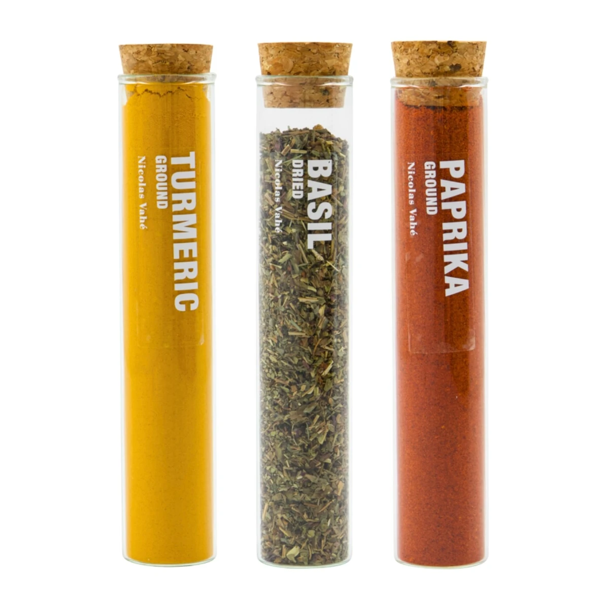 Przyprawy, bazylia, papryka chili, kurkuma, Nicolas Vahé