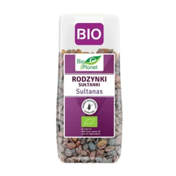 Rodzynki sułtanki bezglutenowe Bio, 200 g, Bio Planet 