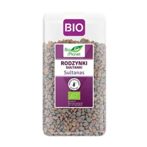 Rodzynki sułtanki bezglutenowe Bio, 400 g, Bio Planet 