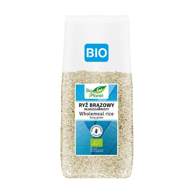 Ryż brązowy długoziarnisty bezglutenowy Bio, 1 kg, Bio Planet  