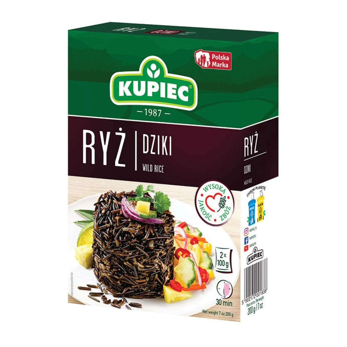 Ryż dziki, saszetki, Kupiec