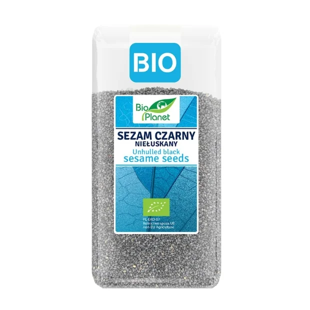 Sezam czarny niełuskany Bio, 200 g, Bio Planet 