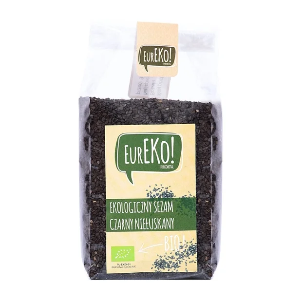 Sezam czarny niełuskany Bio, 250 g, Eureko