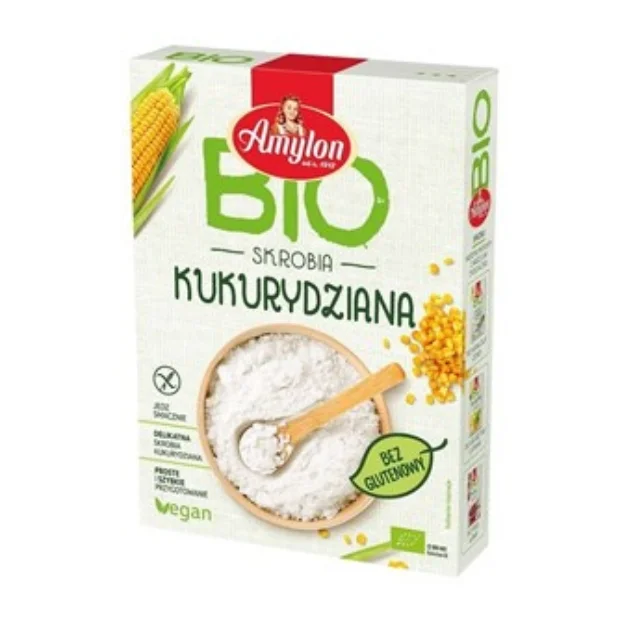 Skrobia kukurydziana bezglutenowa Bio, 200 g, Amylon