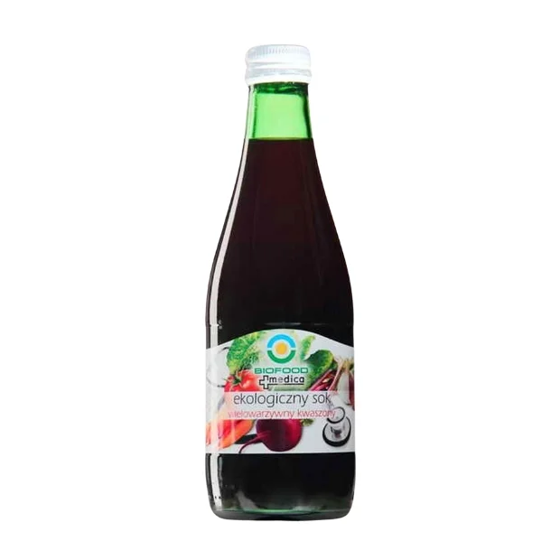 Sok wielowarzywny kiszony Bio, 300 ml, Biofood