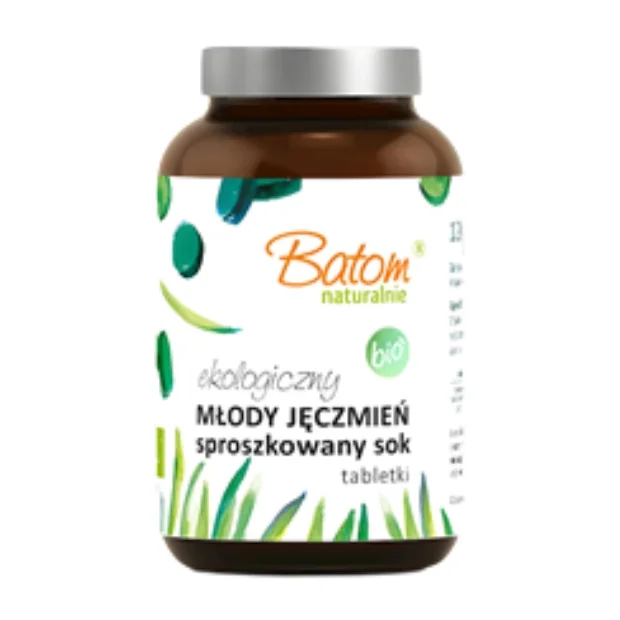 Sok z młodego jęczmienia sproszkowany Bio (500 mg) 240 tabletek, Batom