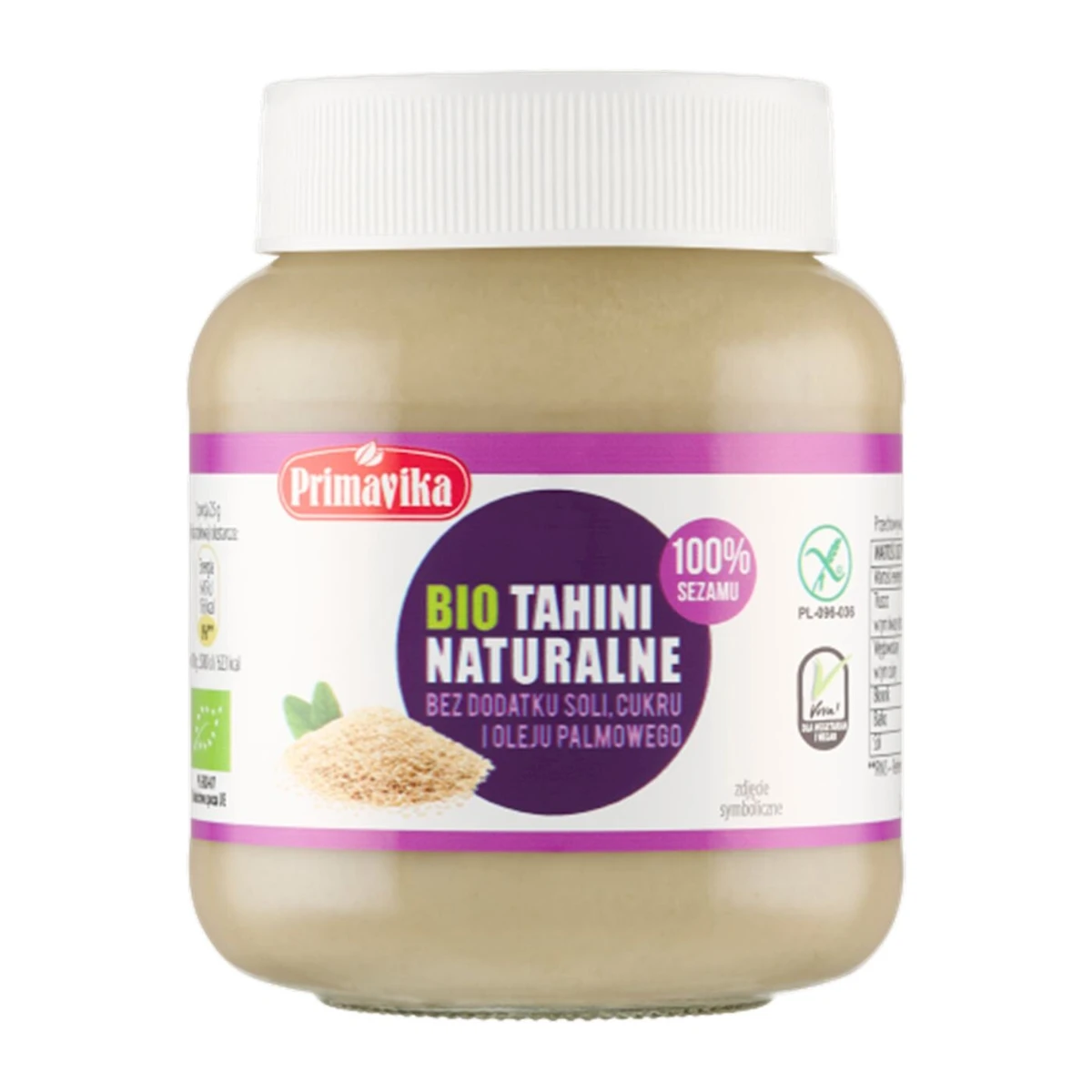 Tahini pasta sezamowa bezglutenowa Bio, Primavika