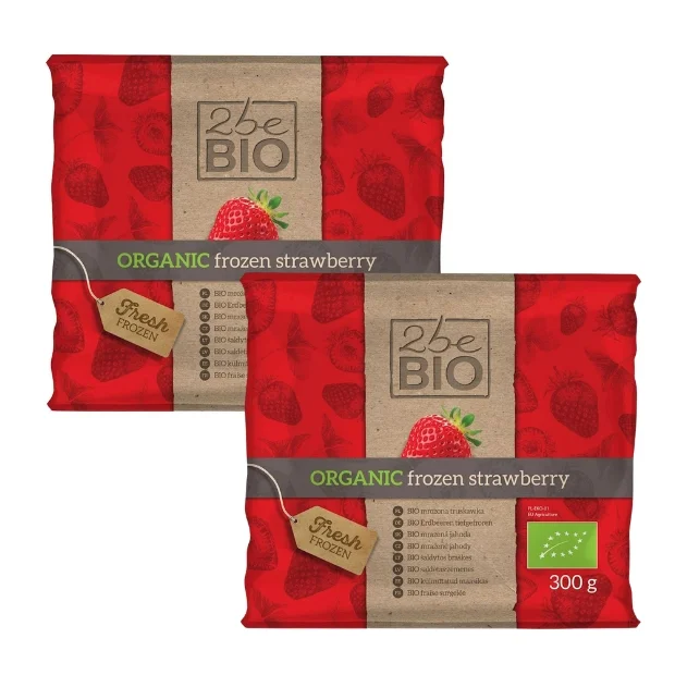 Truskawka mrożona Bio, 2 opakowania x 300 g, 2beBIO